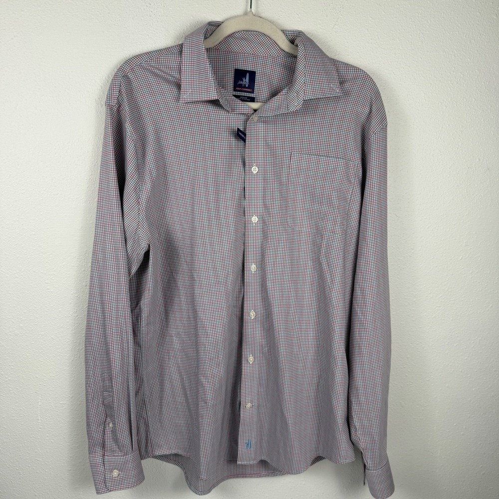 Johnnie-O Prep-formance‎ Mens Medium Multi Check Button Down Tweener Shirt